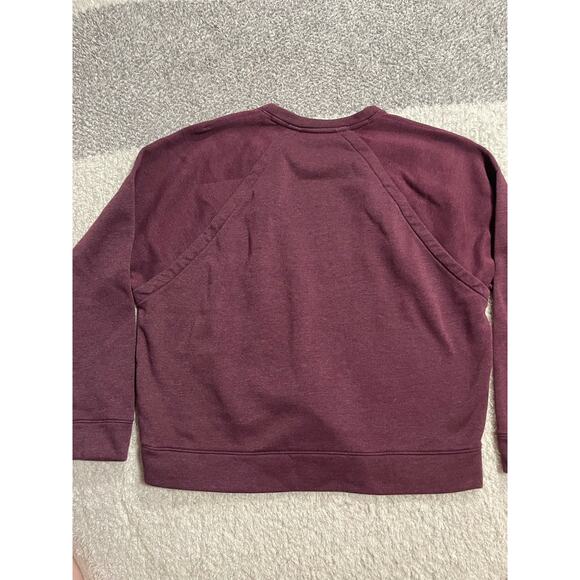 Under Armour Women's Size Small Crew Neck Loose Pullover Sweatshirt Burgundy - Picture 5 of 9